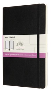 Записная книжка Moleskine Classic Soft Double Large, 13х21 см, 96 листов, черный